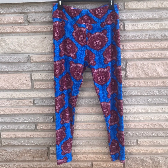 *RARE* LuLaRoe mosaic bears TC leggings - Picture 1 of 7